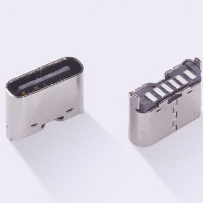6pin立贴型TYPE-C 母座 180°USB连接器
