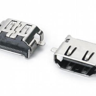 SMT母座HDMI A TYPE连接器(沉板1.2)