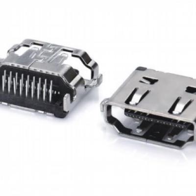 正向沉板HDMI A/F FEMALE连接器DIP H 2.43mm